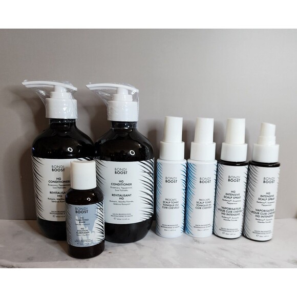 Bondi Boost HG Hair Growth 7-Pc Set – 2 Conditioner, 2 Scalp Spray, 2 Tonic + - Picture 1 of 9